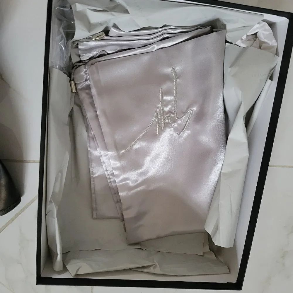 Giuseppe ZANOTTI Nicky 40 Over the Knee Marble Grey Black TALL BOOTS New in box